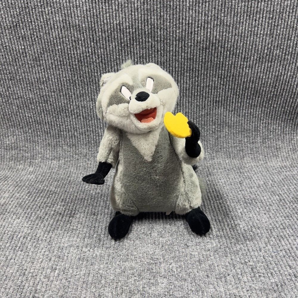 VTG Disneyland 12”‎ Raccoon Plush Pocahontas Meeko Moveable Arms Stuffed Toy